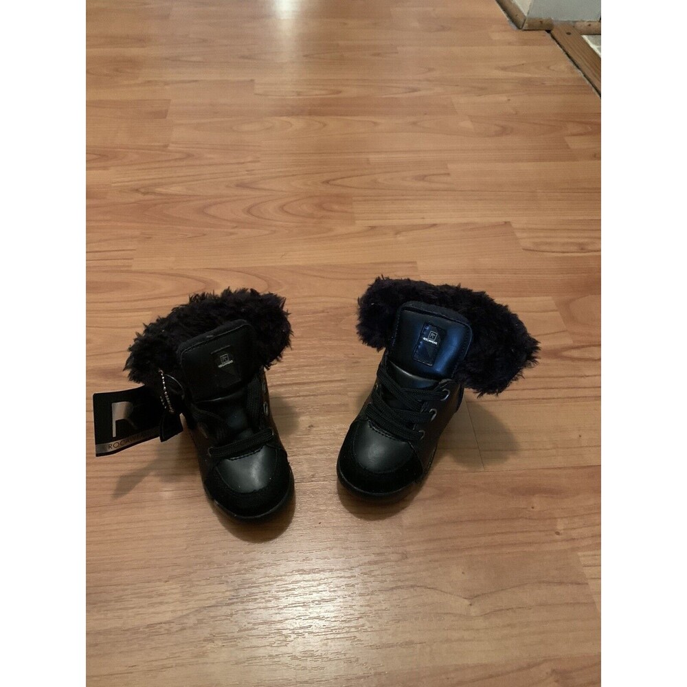 Rocawear Toddler Unisex Kids Fur Lined Climber Boots Black Size 5 Black